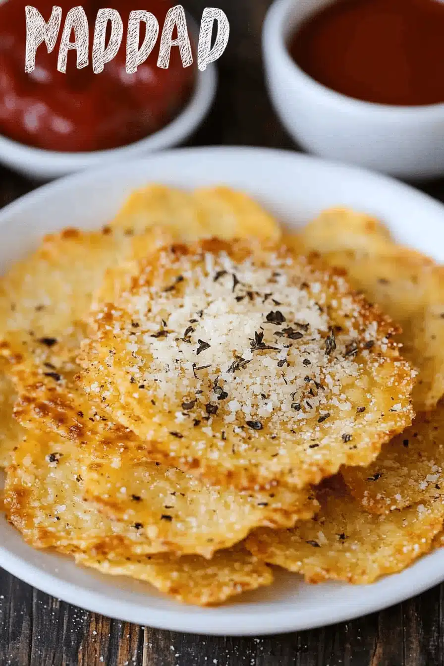 Parmesan Crisps Final Dish Presentation