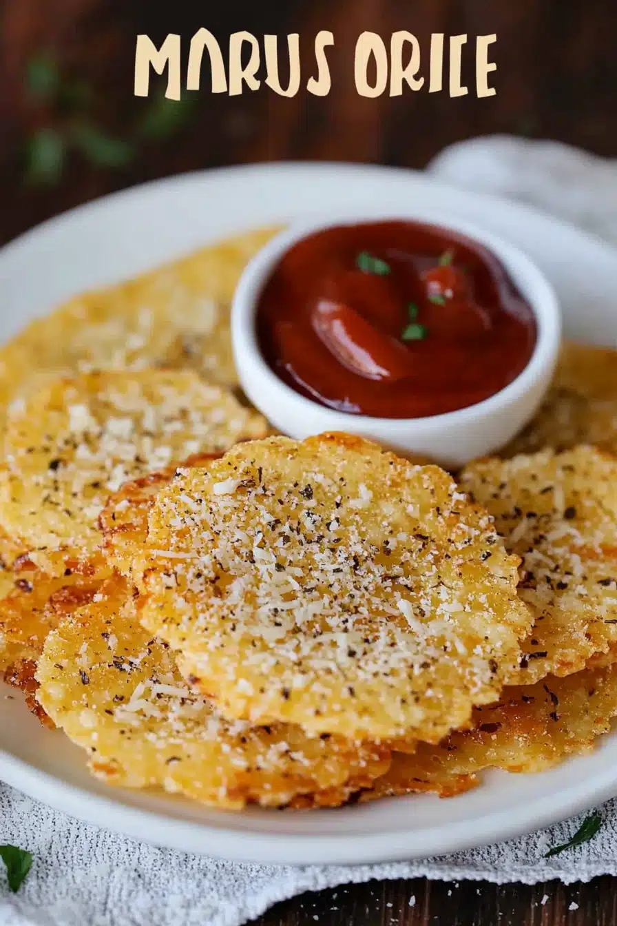 Parmesan Crisps Final Dish Presentation