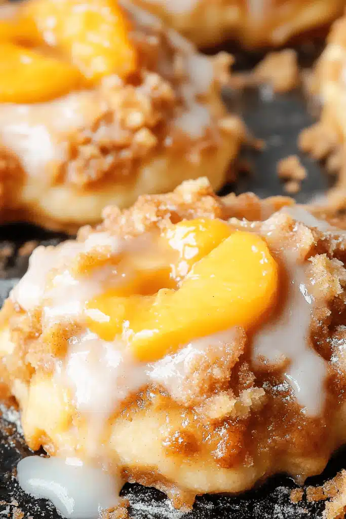 Peach Cobbler Cinnamon Rolls