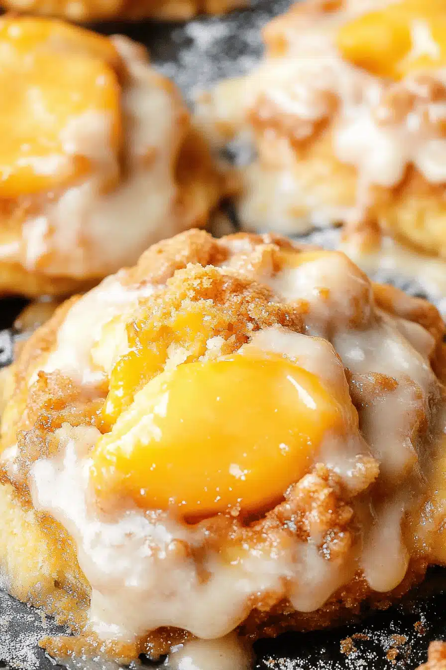 Peach Cobbler Cinnamon Rolls Final Dish Presentation