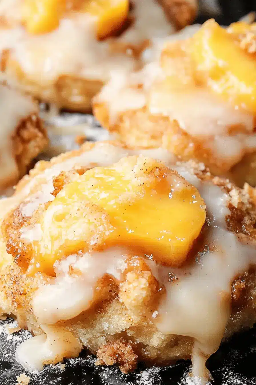 Peach Cobbler Cinnamon Rolls ingredients