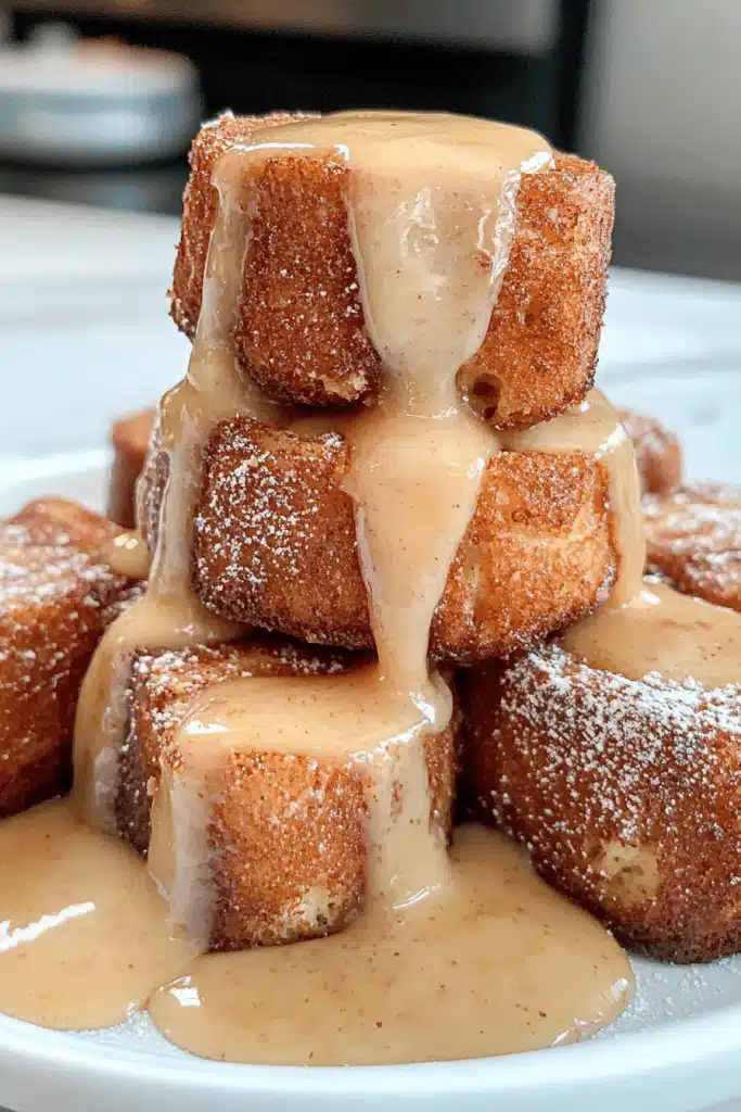 Peach Cobbler French Toast Bites