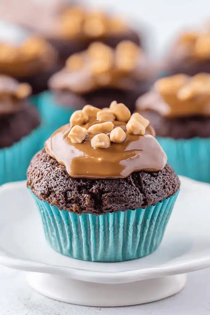Peanut Butter Brownie Cupcakes