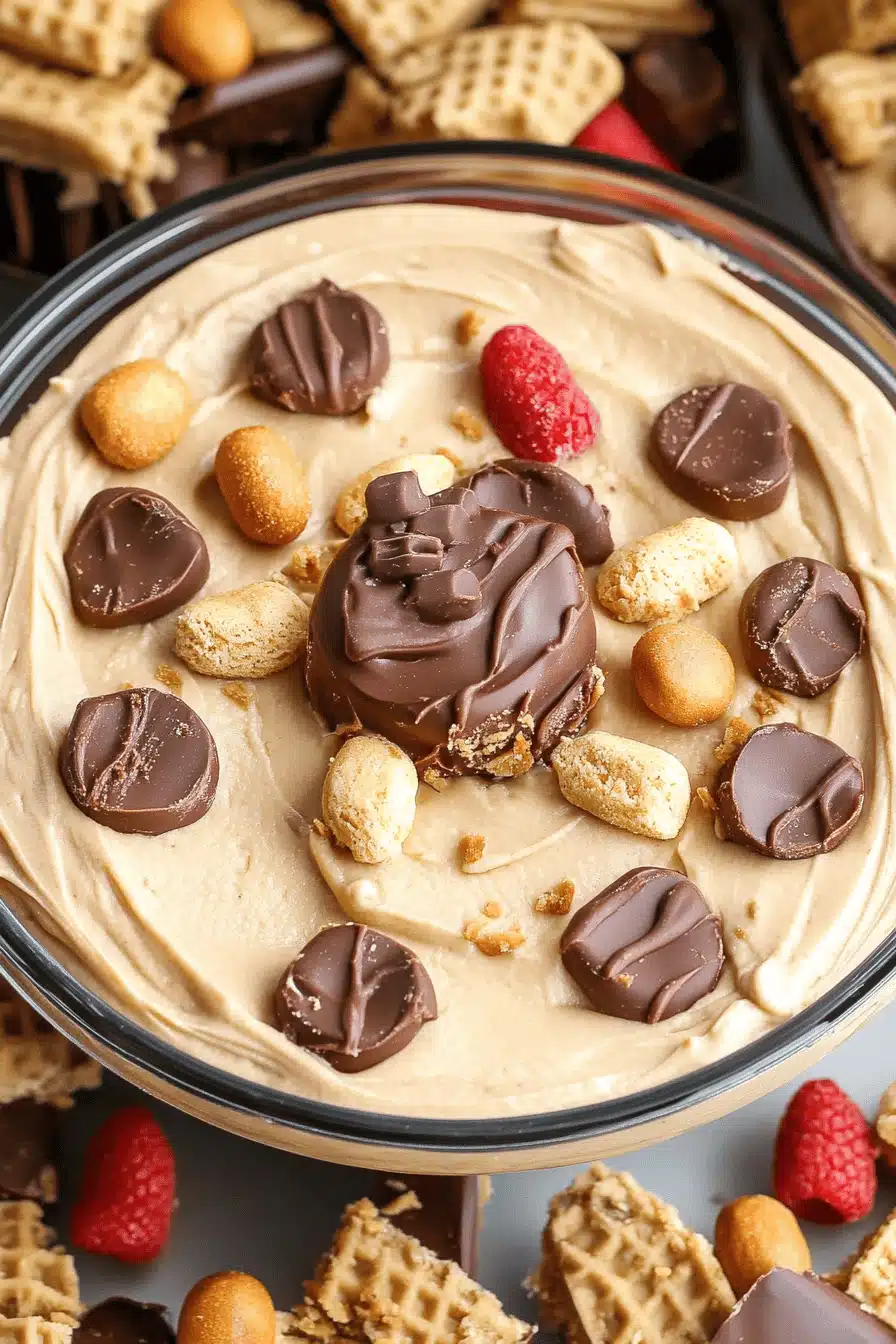 Peanut Butter Cheesecake Dip Final Dish Presentation