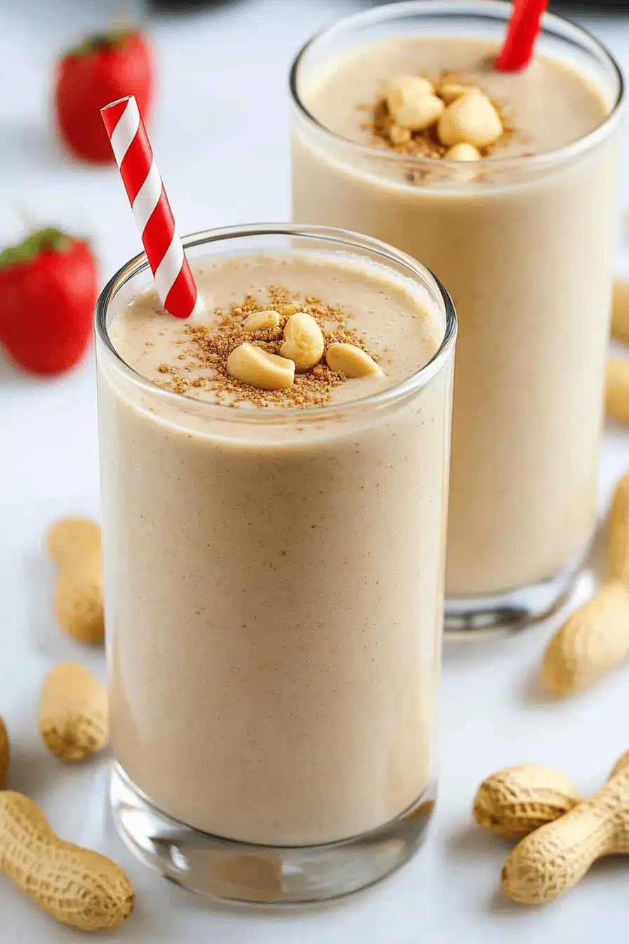 Peanut Paradise Smoothie Final Dish Presentation