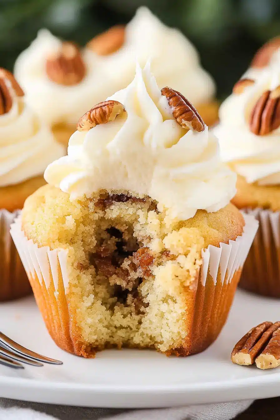 Pecan Pie Cupcakes Final Dish Presentation