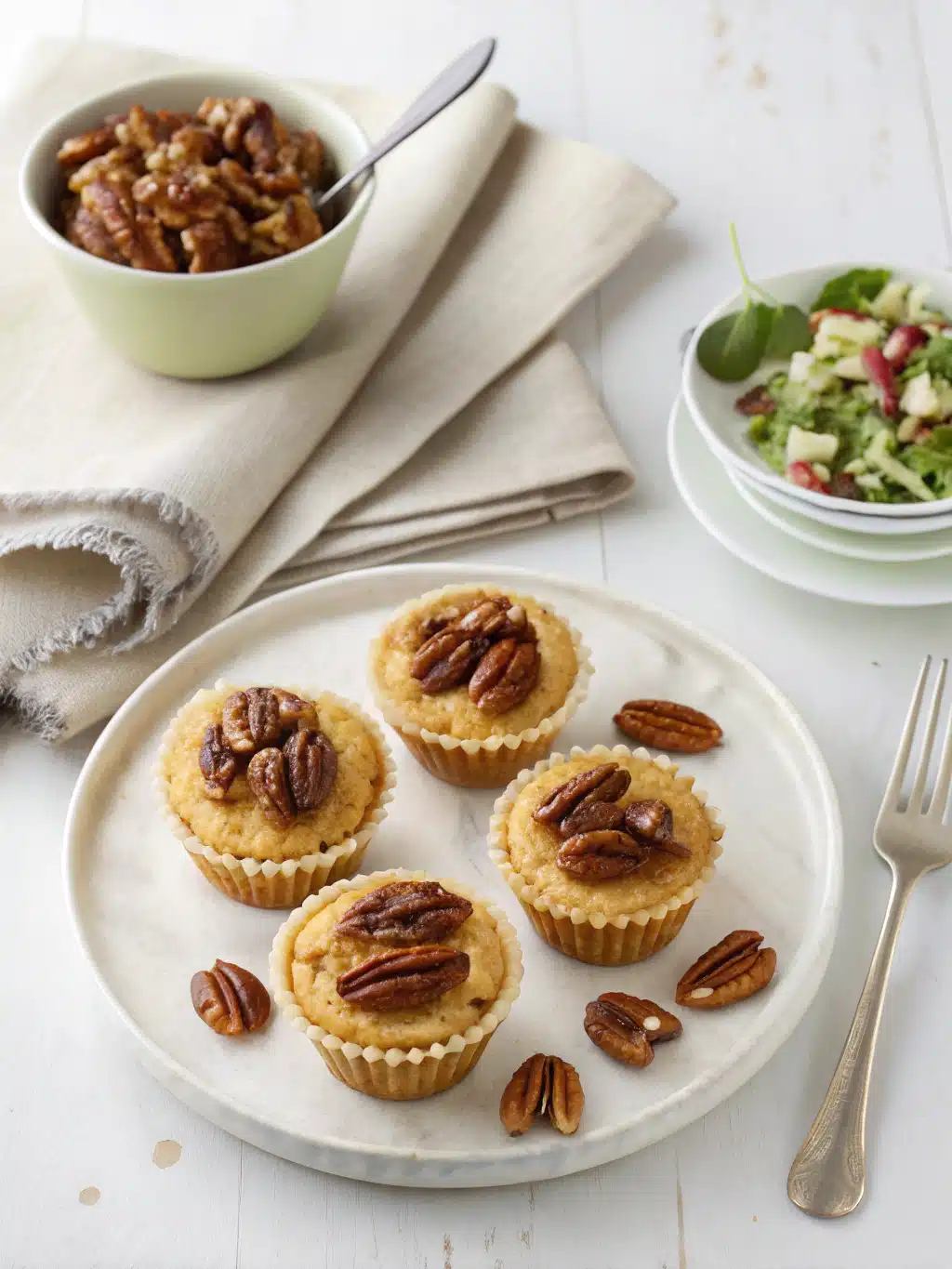 Pecan Pie Cupcakes serving suggestion