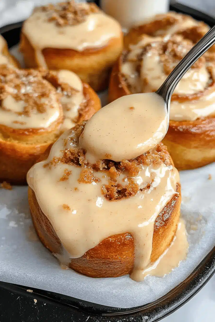 Pumpkin Cheesecake Cinnamon Rolls Final Dish Presentation