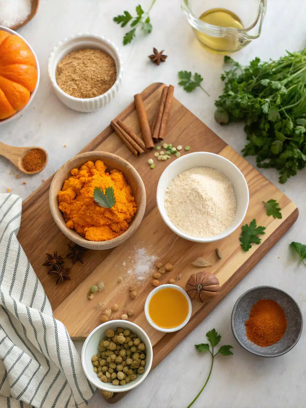 Pumpkin Crumb Muffins ingredients