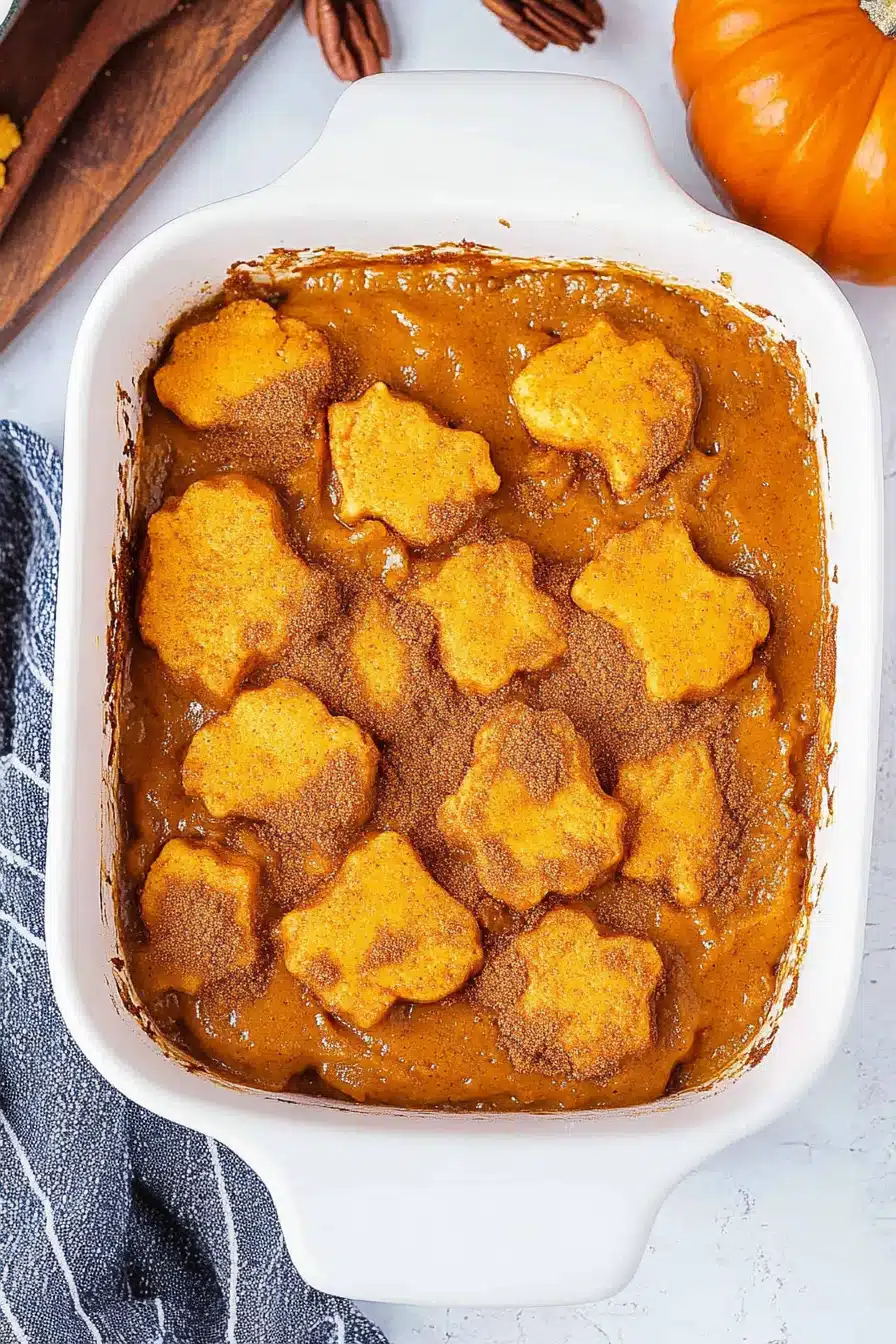 Pumpkin Gingerbread Pudding Final Dish Presentation