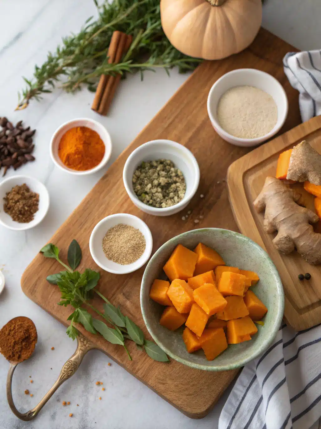 Pumpkin Gingerbread Pudding ingredients