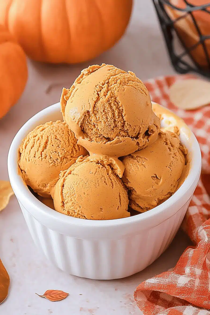 Pumpkin Pie Ice Cream Final Dish Presentation