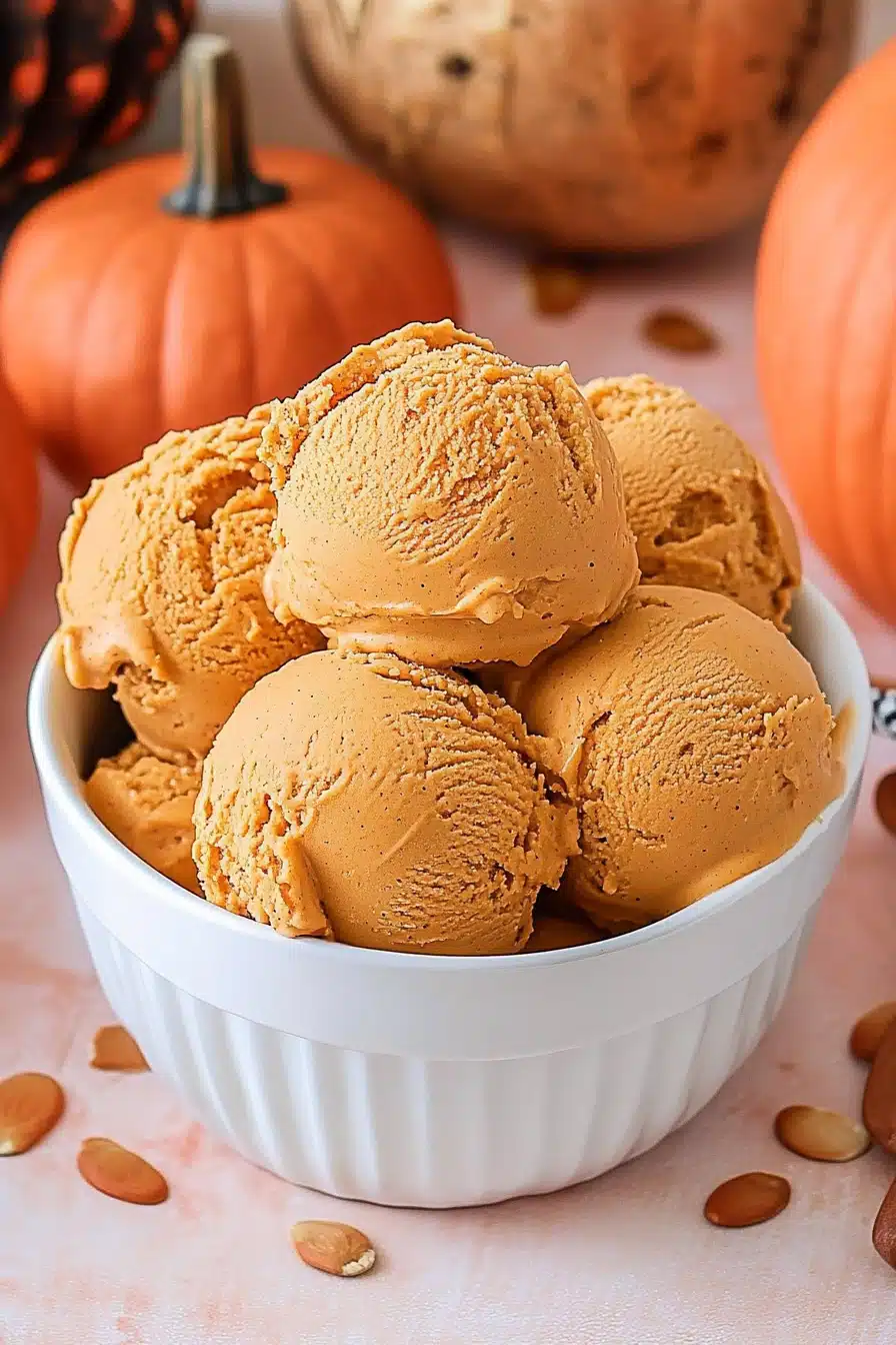 Pumpkin Pie Ice Cream Final Dish Presentation