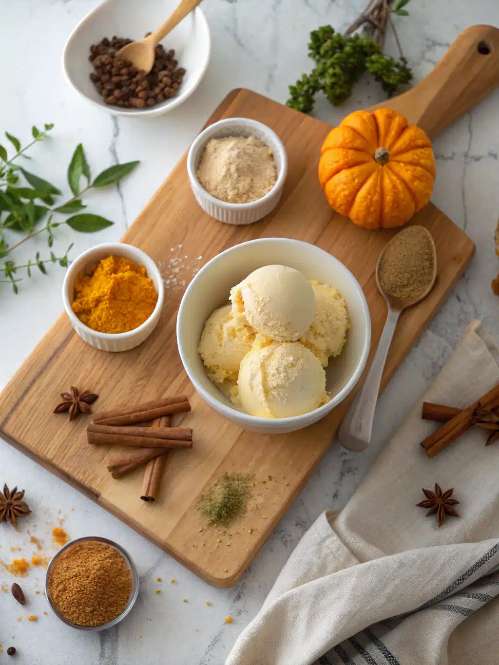 Pumpkin Pie Ice Cream ingredients