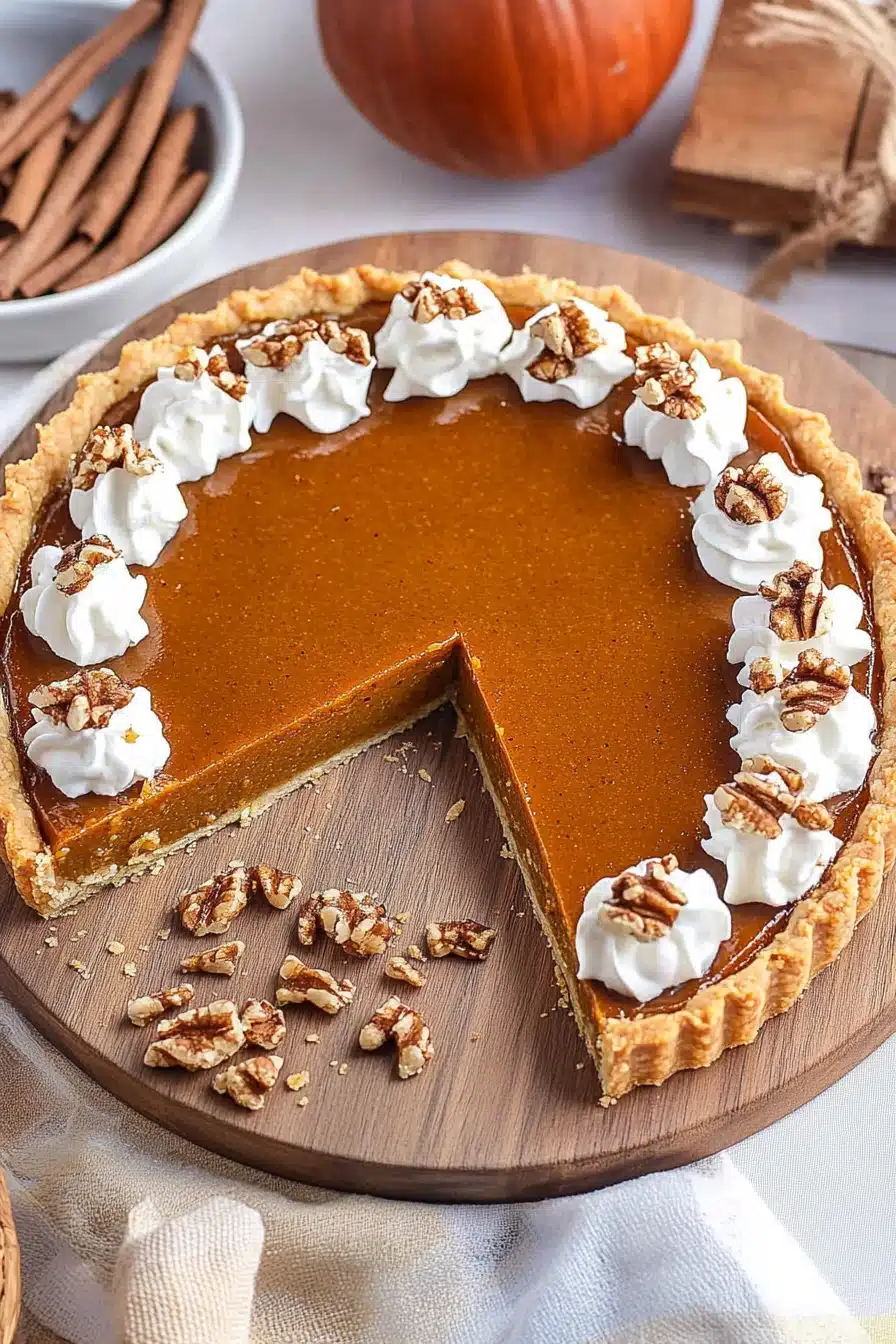Pumpkin Tart Recipe Final Dish Presentation