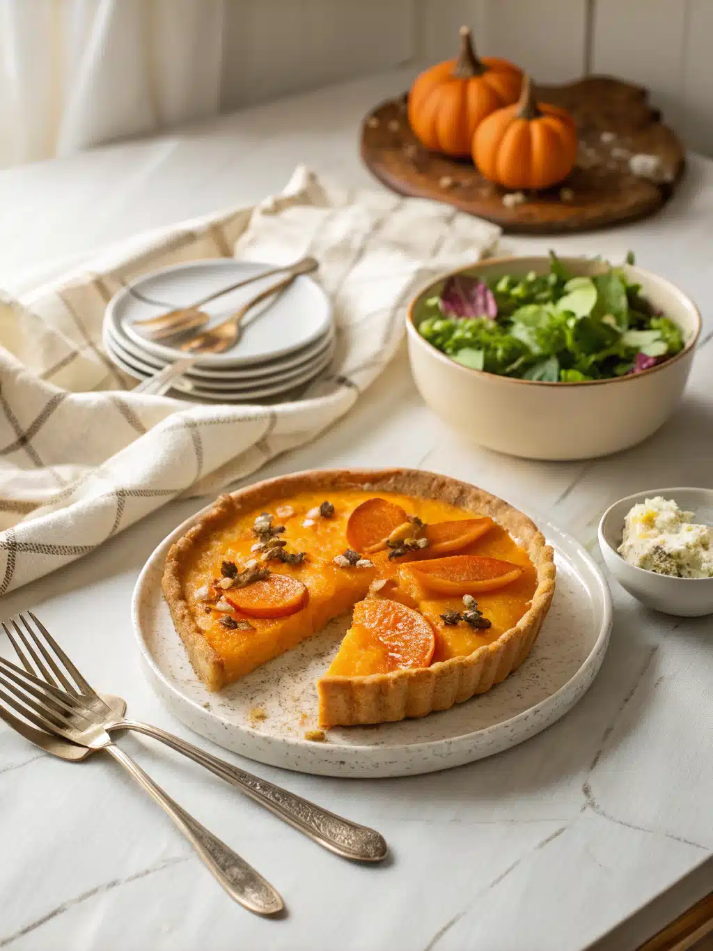Pumpkin Tart Recipe serving suggestion
