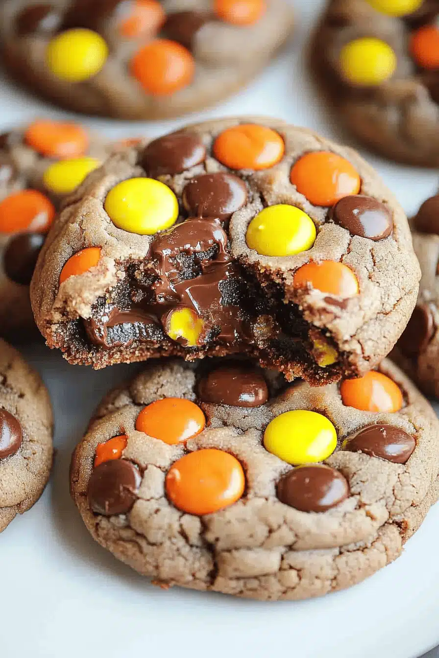 Reese's Pieces Cookies Final Dish Presentation