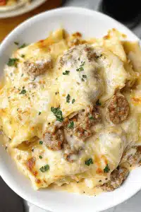 Sausage Alfredo Lasagna