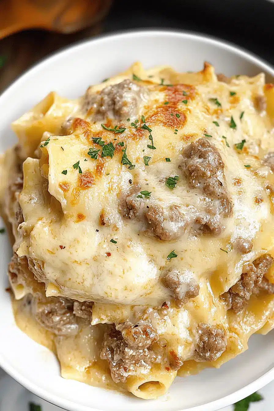 Sausage Alfredo Lasagna ingredients