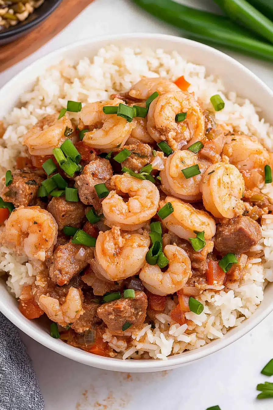 Sausage Jambalaya Final Dish Presentation