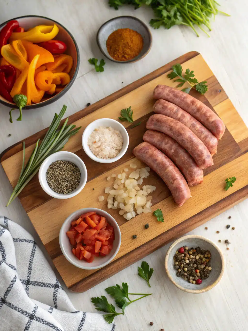 Sausage Jambalaya ingredients