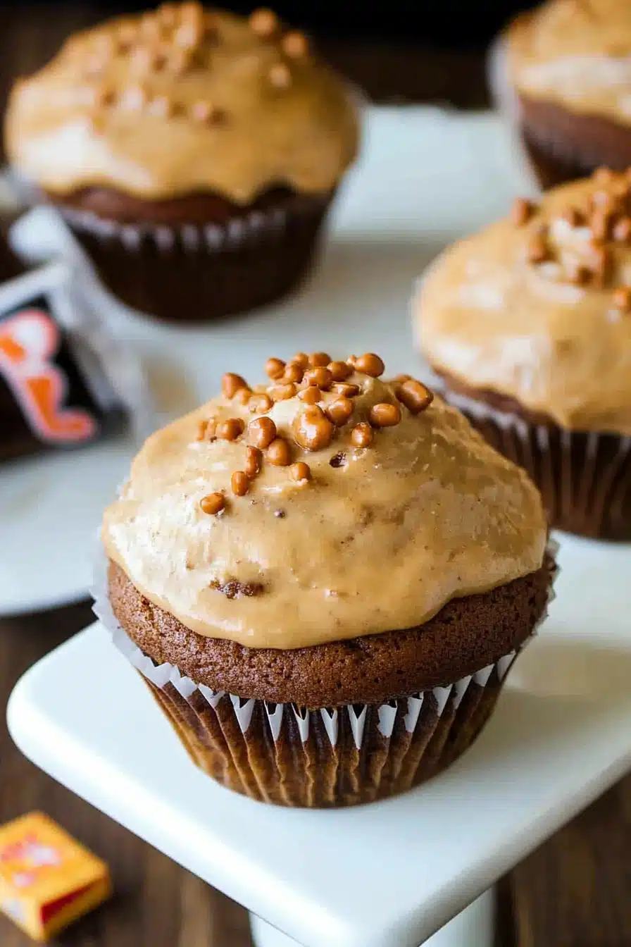 Skor Cupcakes Recipe Final Dish Presentation