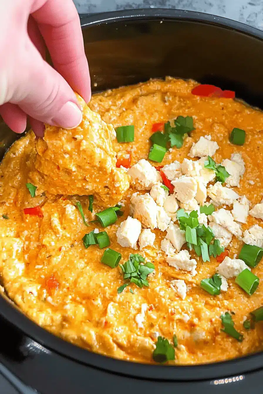 Slow Cooker Buffalo Chicken Dip ingredients