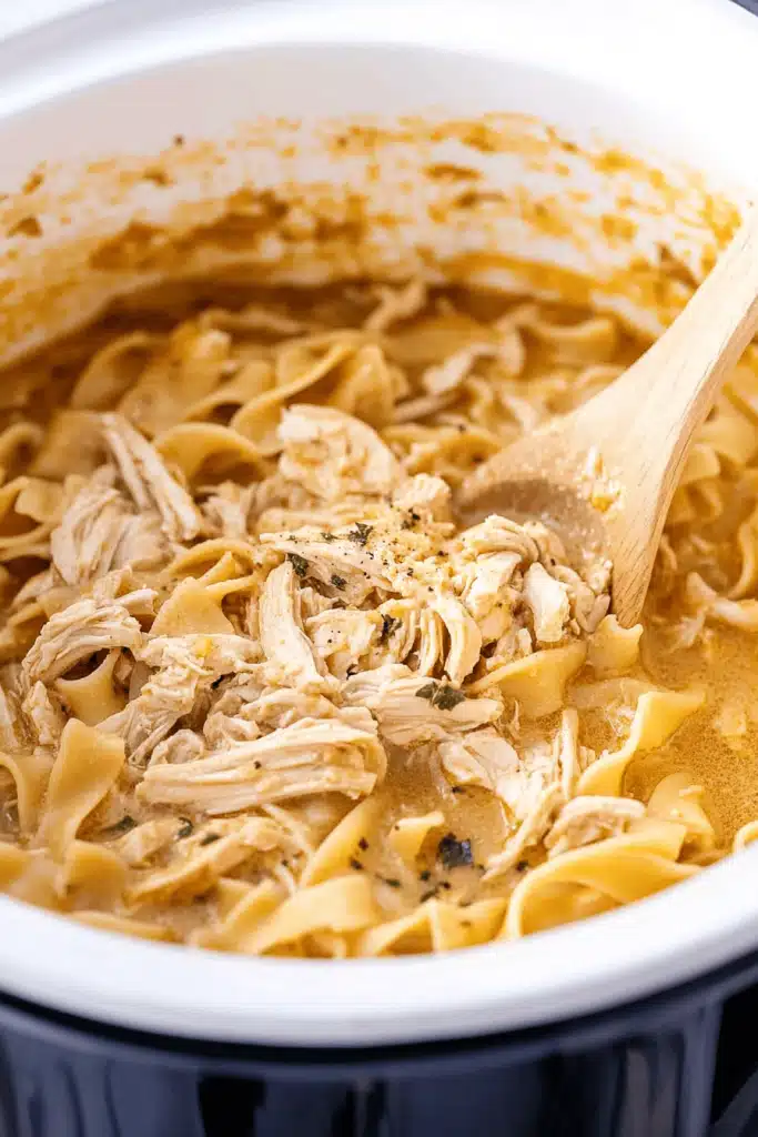 Slow Cooker Chicken Noodles