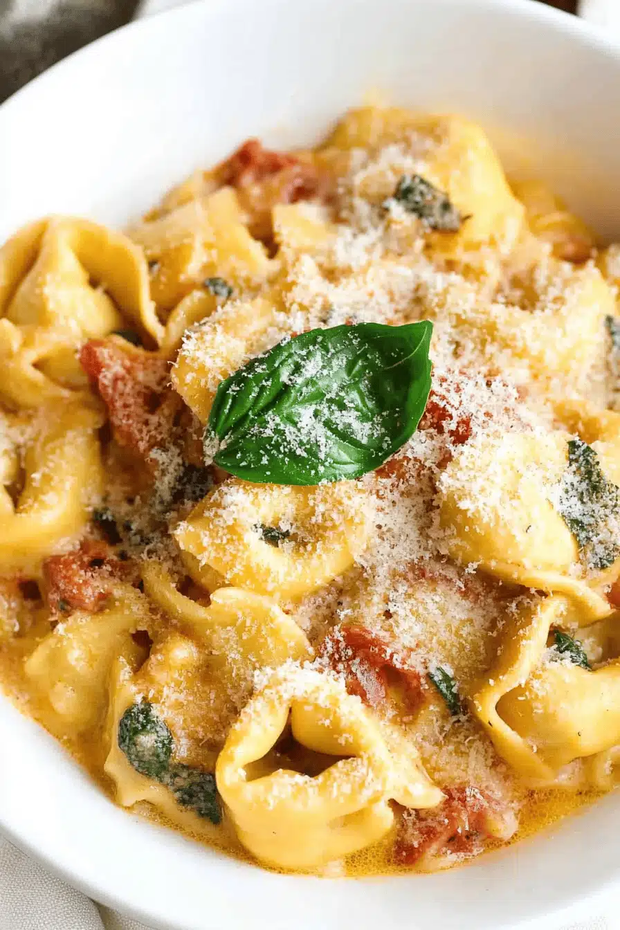 Slow Cooker Marry Me Tortellini Final Dish Presentation