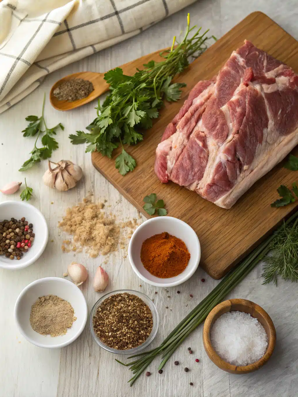 Slow Cooker Pulled Pork ingredients
