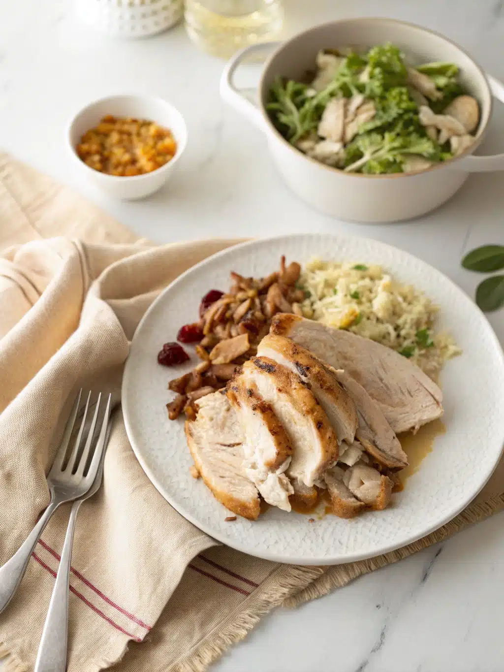 Slow Cooker Turkey serving suggestion