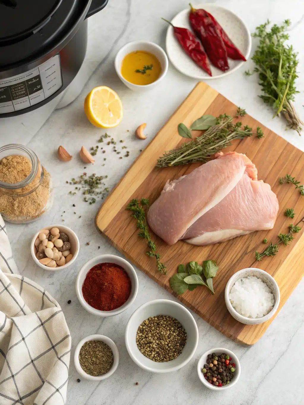 Slow Cooker Turkey ingredients