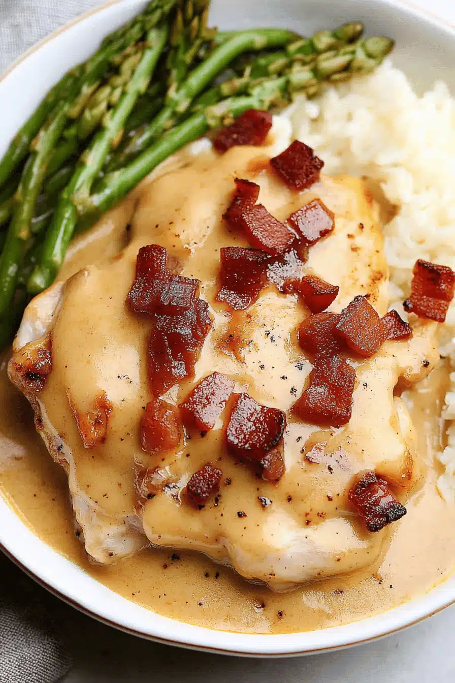 Smothered Chicken Recipe Final Dish Presentation