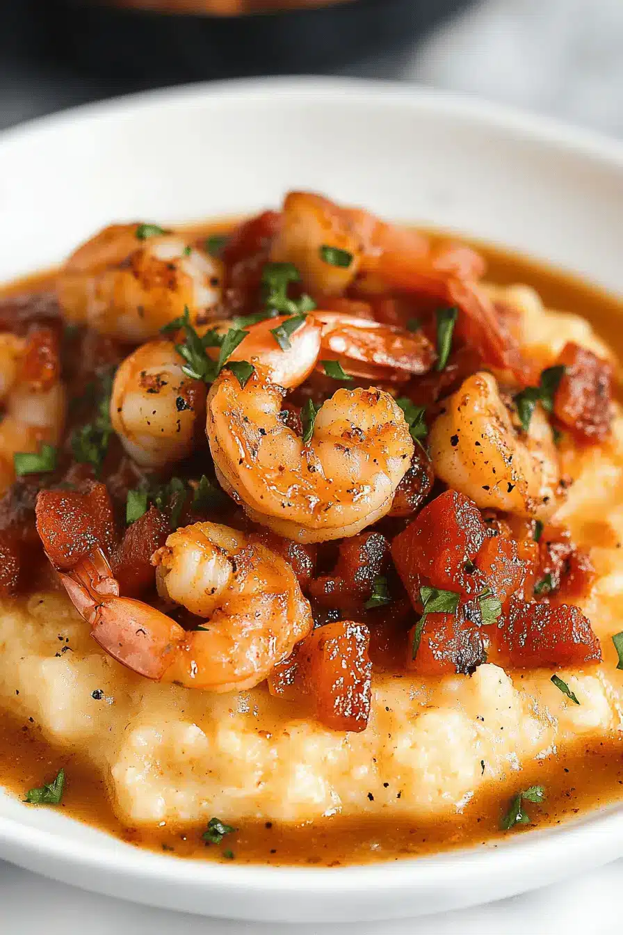 Southern Shrimp and Grits ingredients