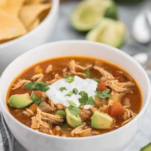 Southwest Chicken Rice Soup