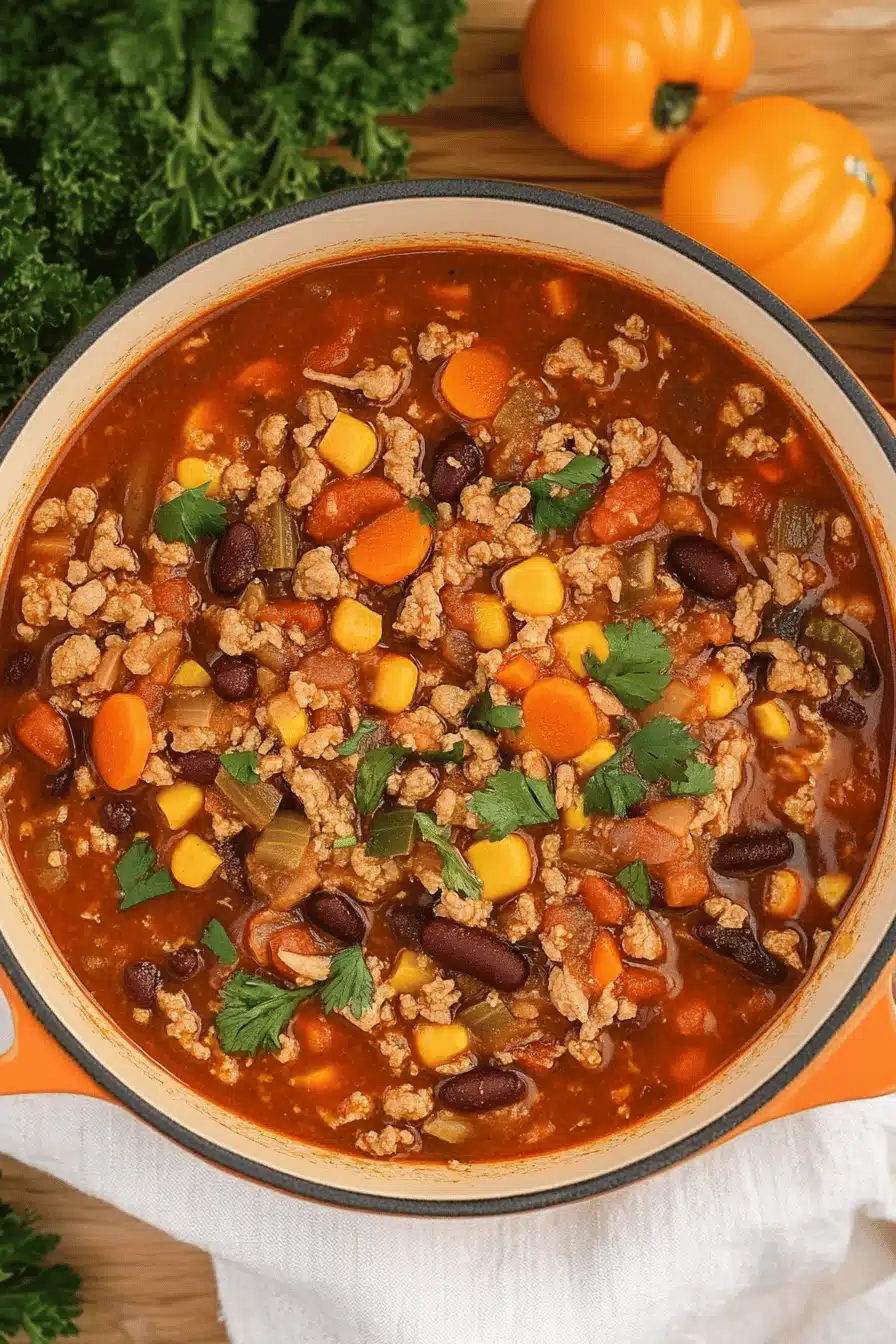 Southwestern Turkey Chili Final Dish Presentation