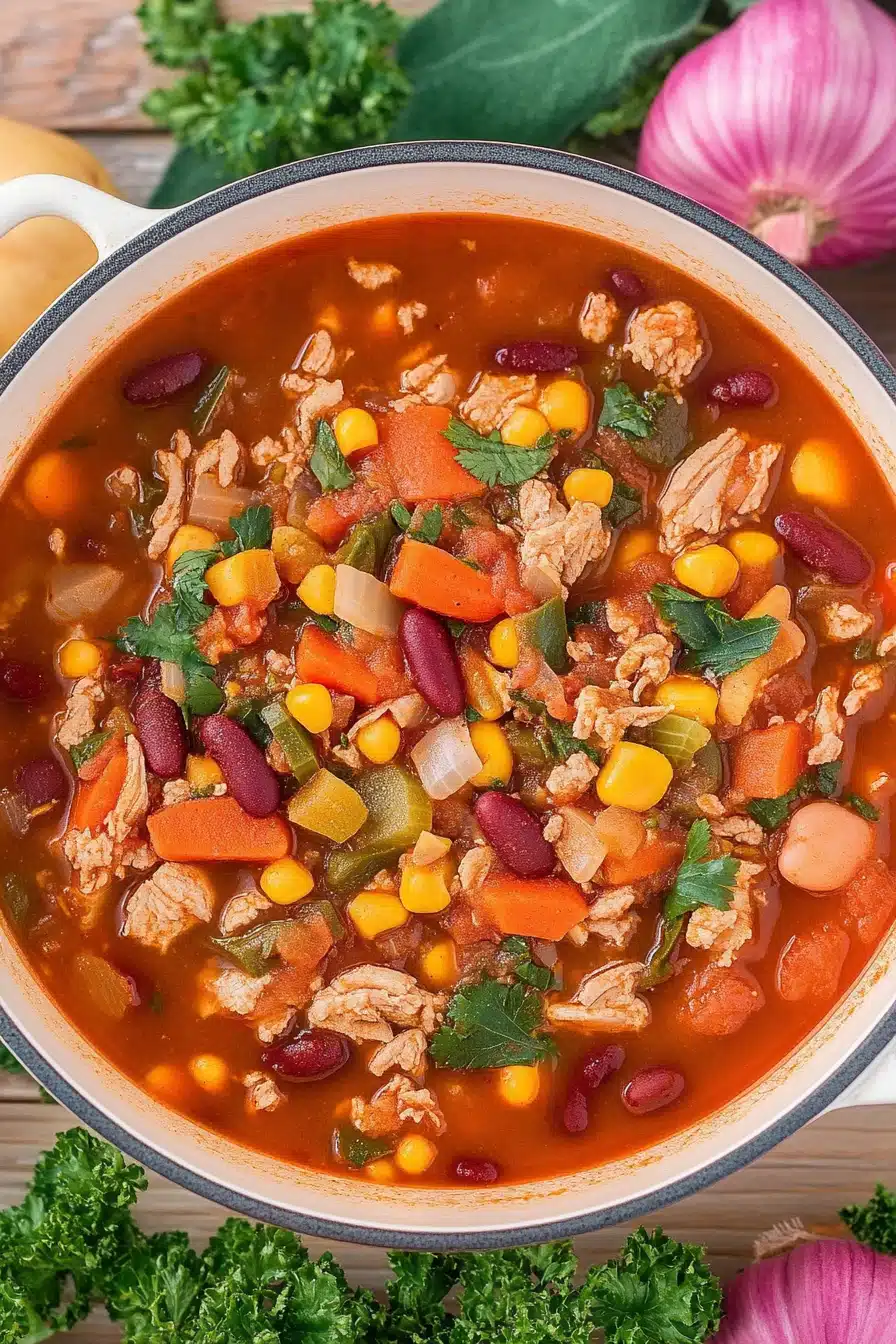 Southwestern Turkey Chili Final Dish Presentation