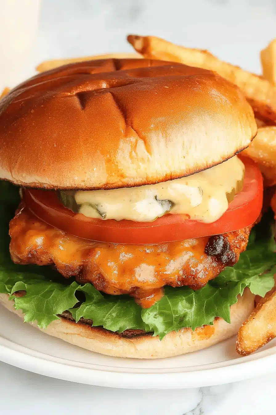 Spicy Chick-fil-A Sandwich Recipe Final Dish Presentation