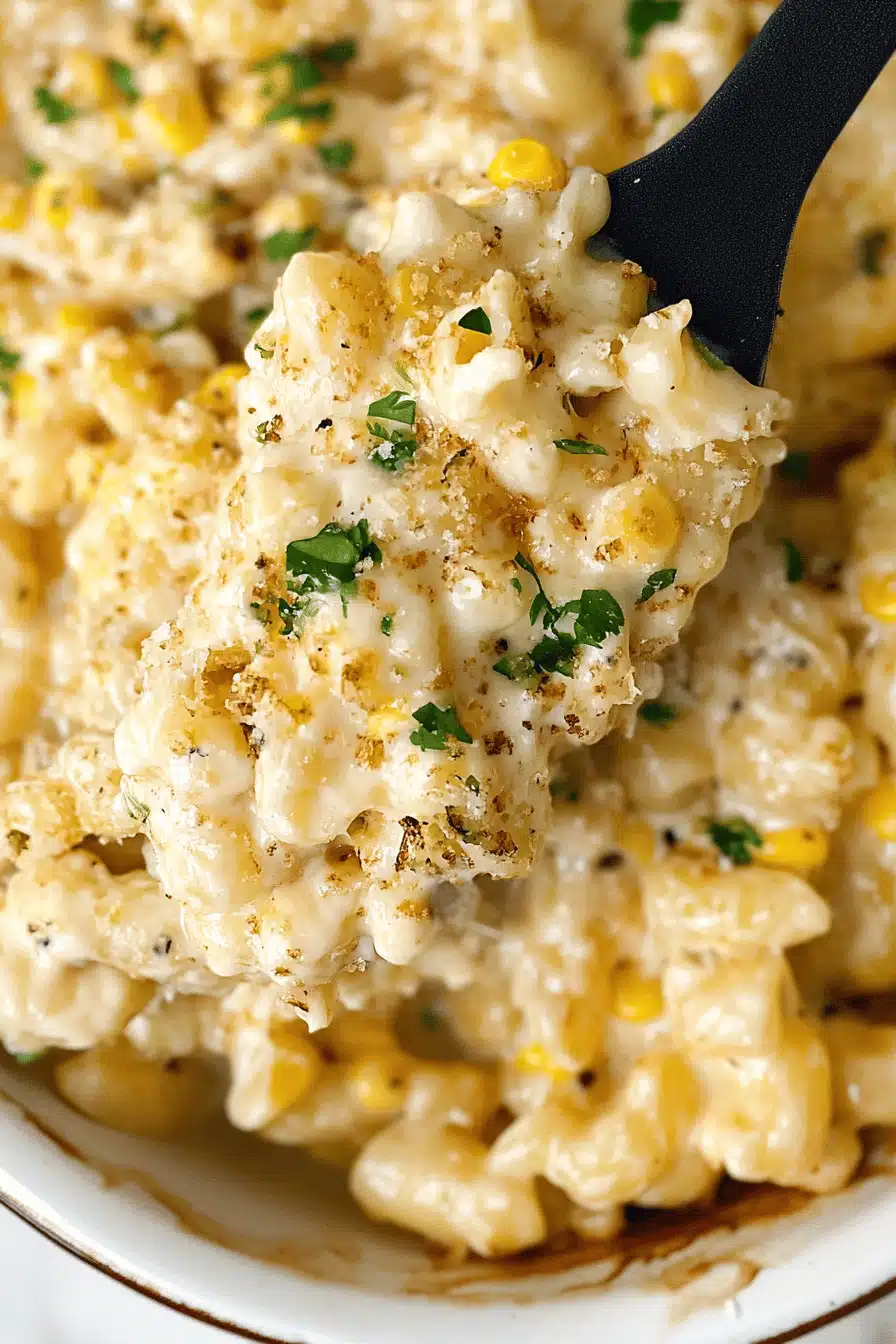 Street Corn Elote Mac and Cheese Final Dish Presentation