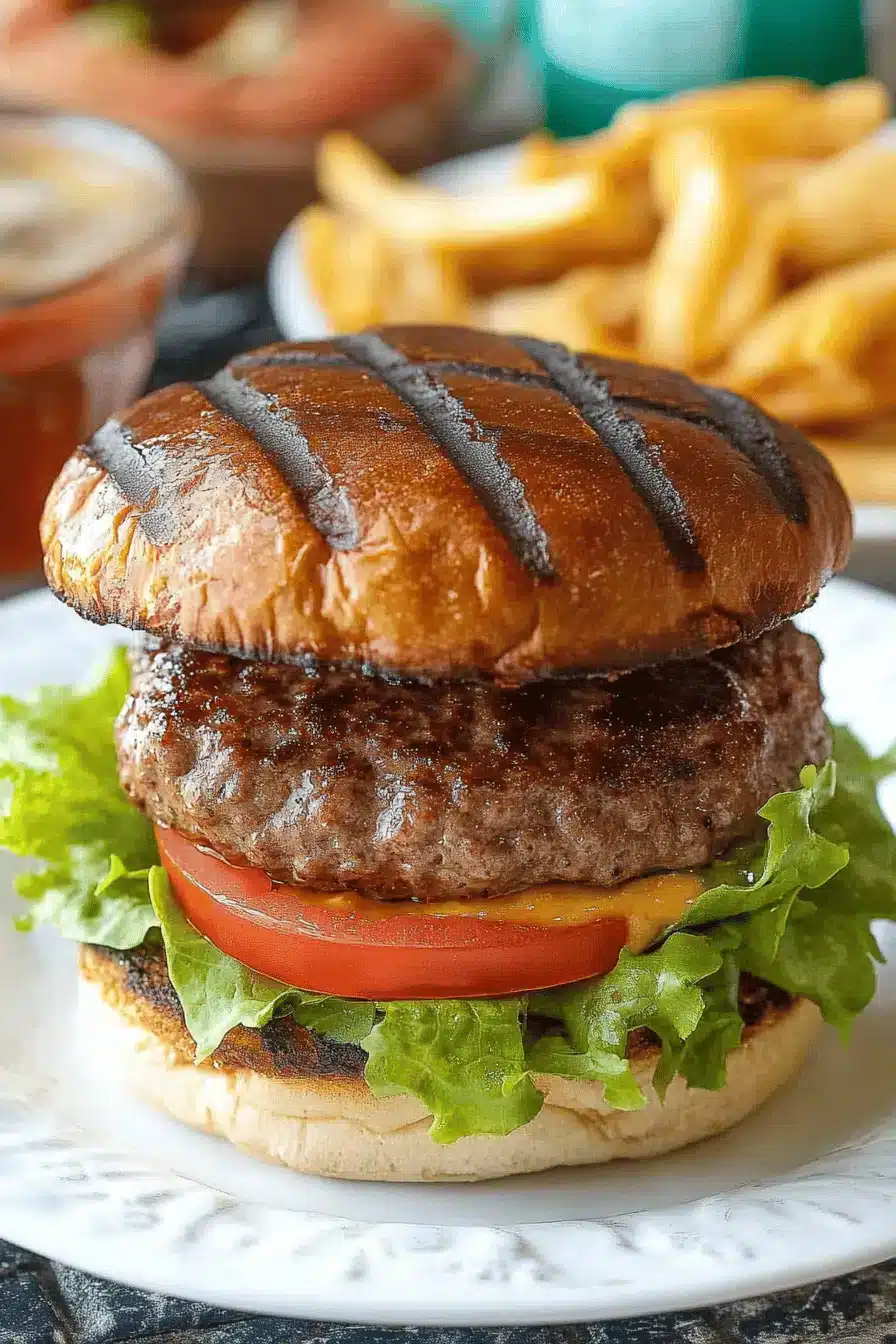 Stuffed Burgers Recipe Final Dish Presentation