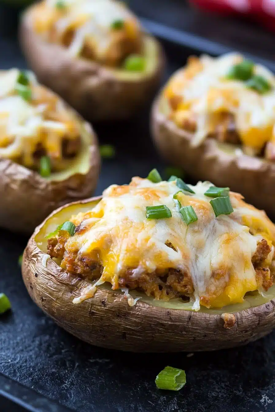 Stuffed Potatoes Final Dish Presentation