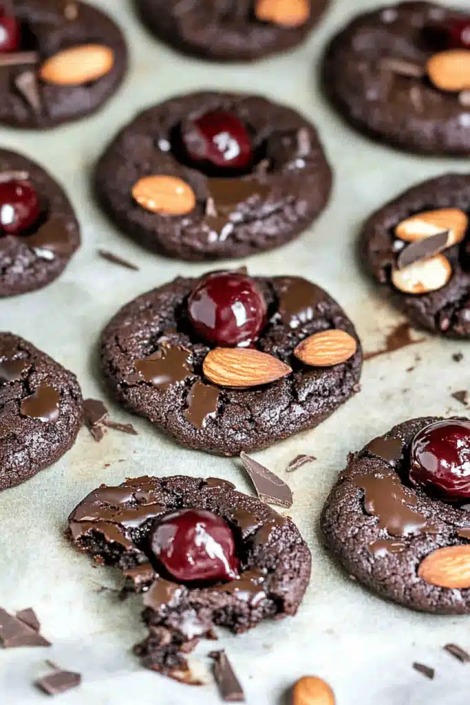 Tart Cherry Almond Chocolate Cookies