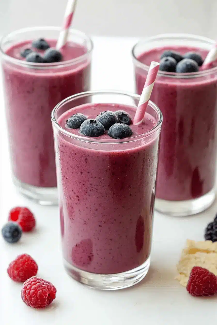 Triple Berry Tropical Smoothie ingredients