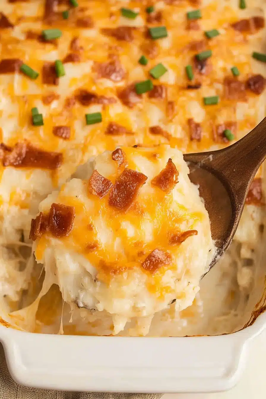 Twice-Baked Potato Casserole Final Dish Presentation