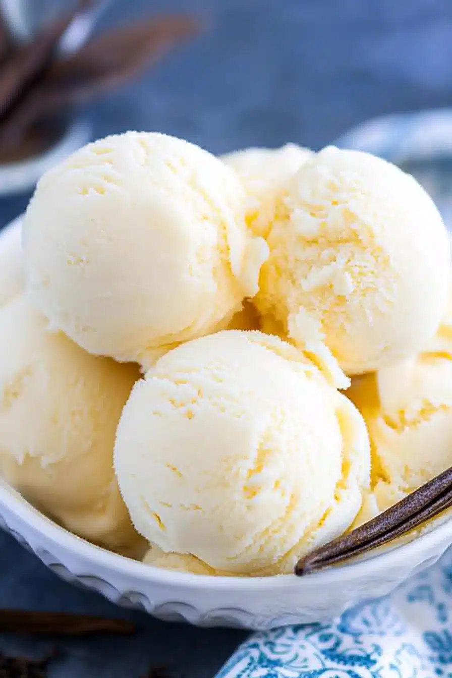 Vanilla Bean Ice Cream Final Dish Presentation