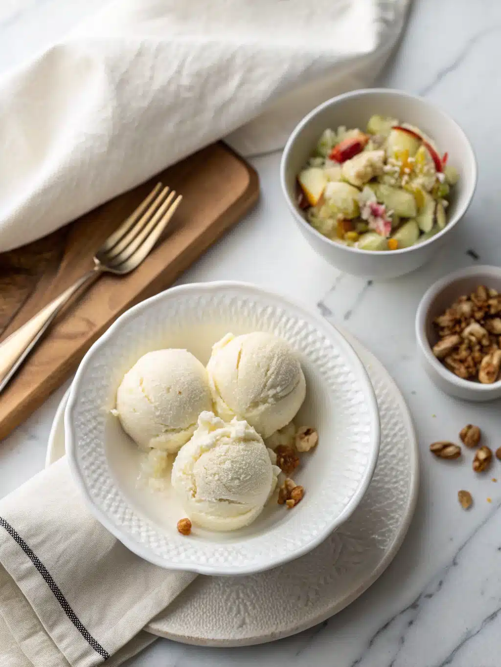 Vanilla Bean Ice Cream serving suggestion