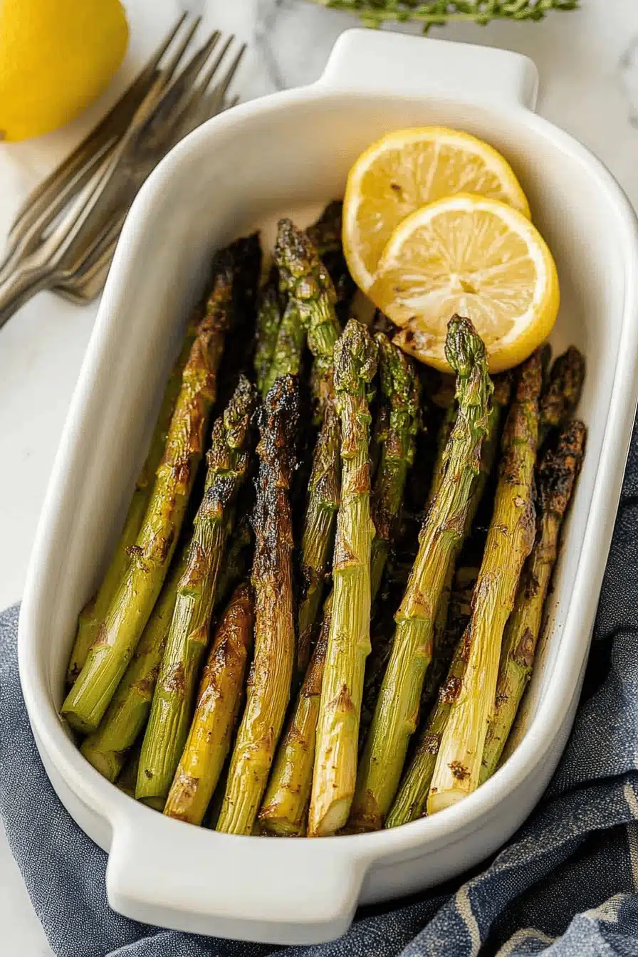 air fryer asparagus Final Dish Presentation