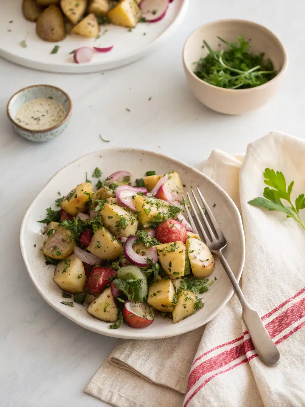herb potato salad serving suggestion