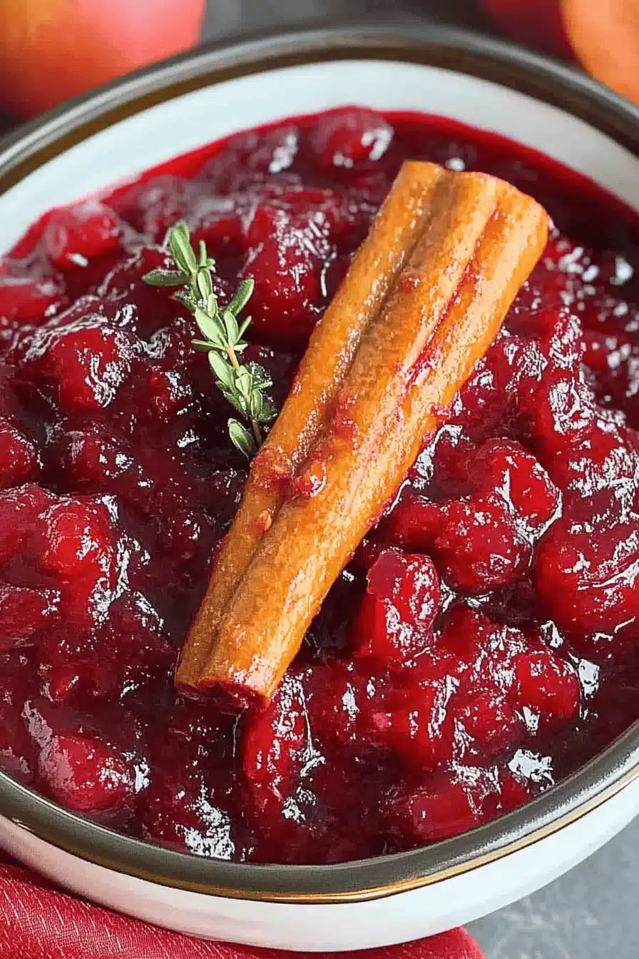 holiday cranberry sauce Final Dish Presentation