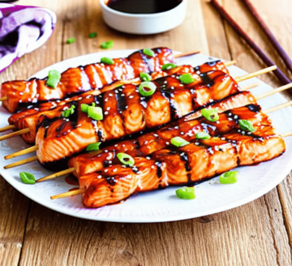 Grilled Teriyaki Salmon Skewers: A Flavorful and Easy Recipe